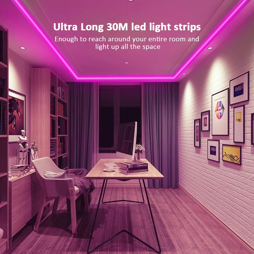 WLAN LED Streifen mit App&Musiksteuerung – Bunte RGB Lichter