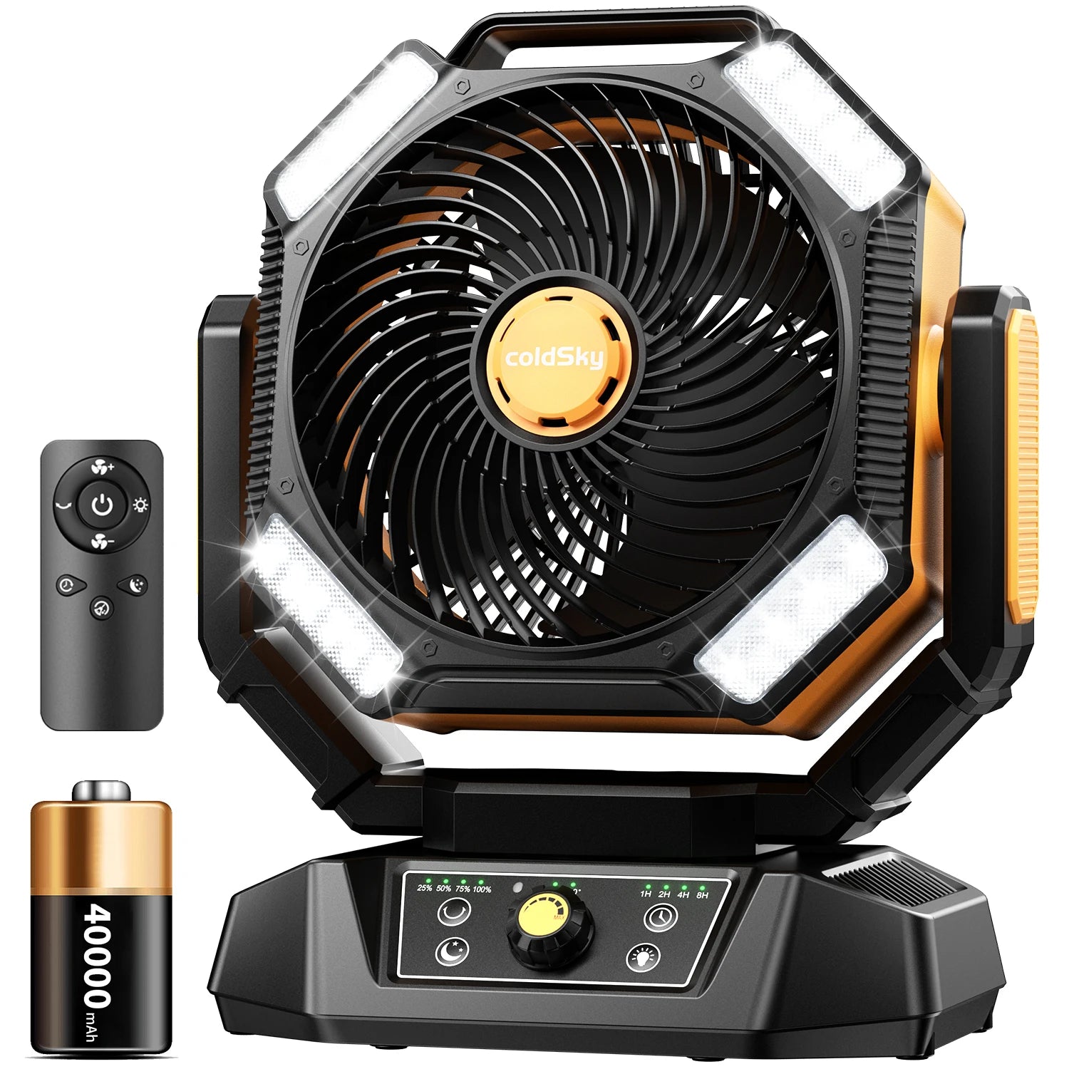 Tragbarer Camping Ventilator 20000mAh, 8 Stufen