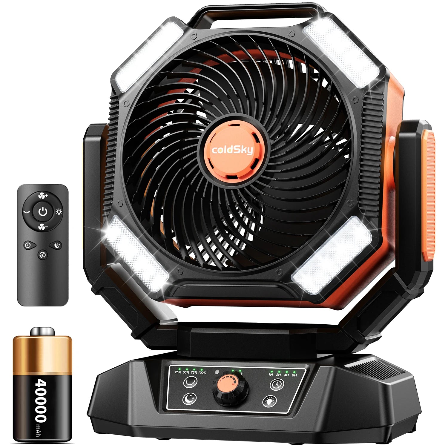 Tragbarer Camping Ventilator 20000mAh, 8 Stufen